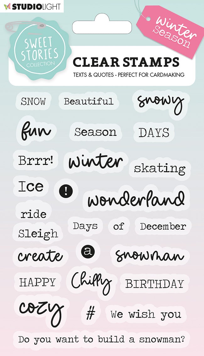 SS Tampon transparent Citations Petite saison d'hiver Douces histoires 105x148x3mm 1 PC n°163