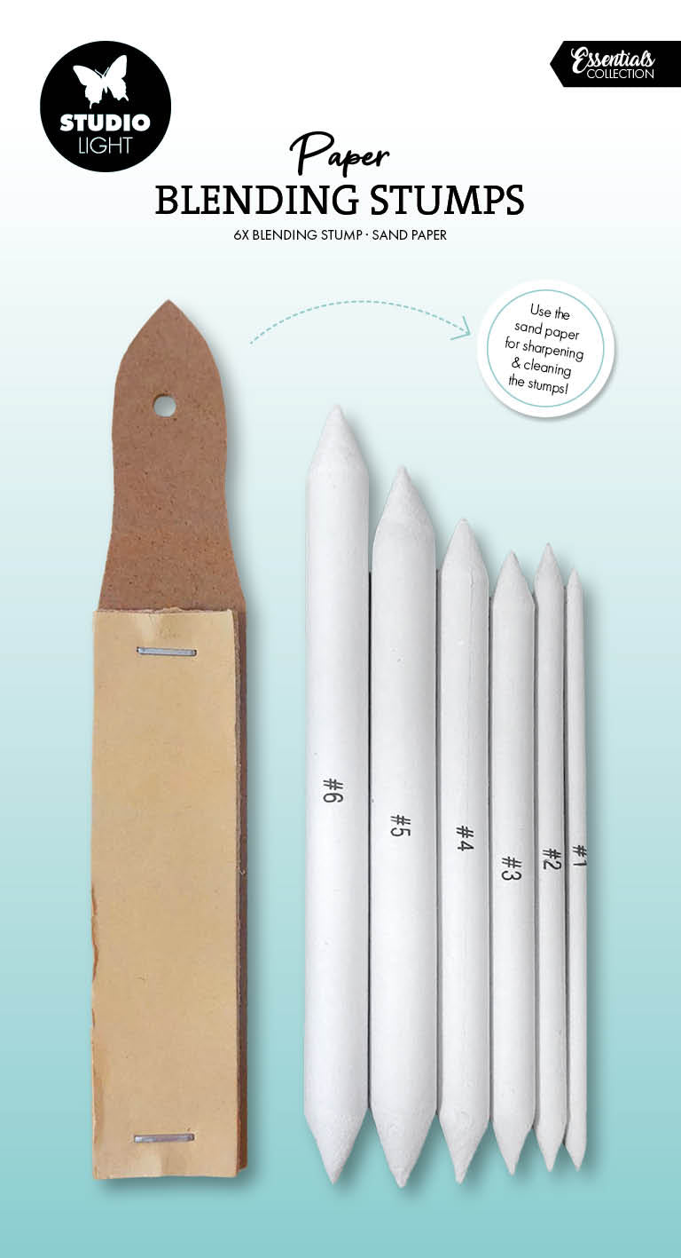 Estompes à estomper et blocs de papier de verre, outils de dessin SL, essentiels de 7 pièces