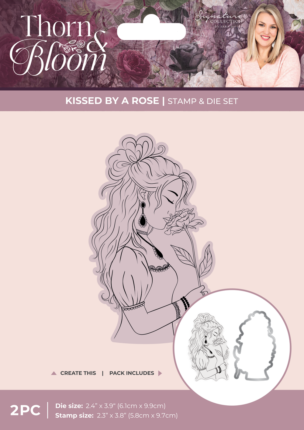 Sara Signature Thorn & Bloom Tampon et matrice - Kissed by a Rose