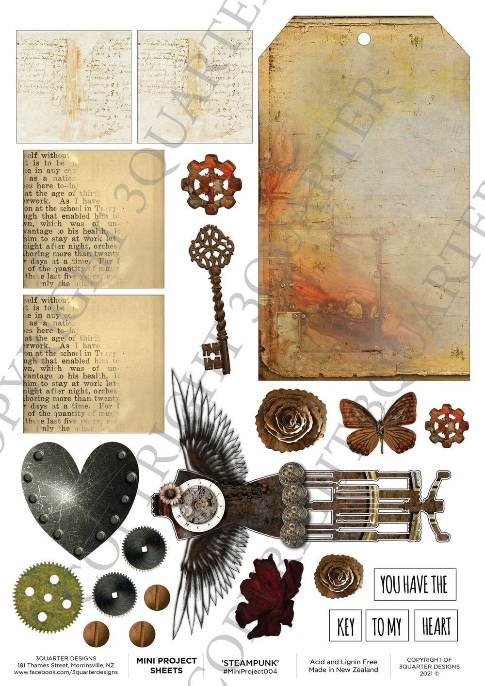 Fiche de projet miniature Steampunk 3Quarter Designs