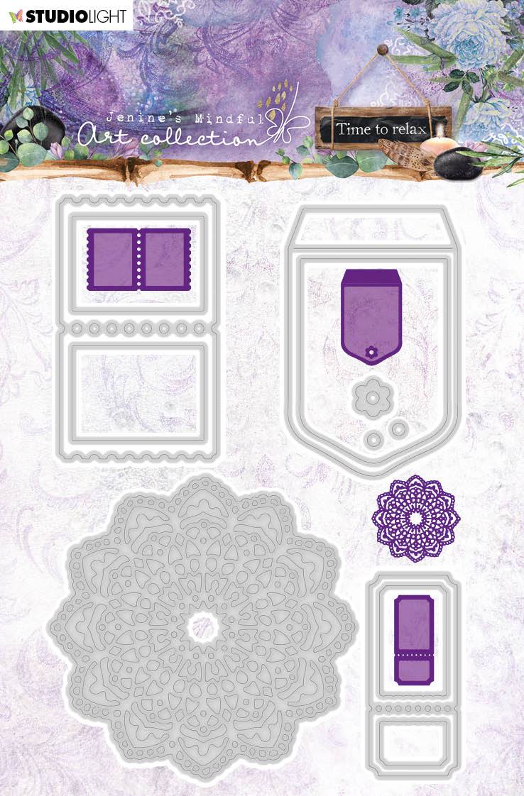 Matrice de coupe et de gaufrage Mindful Art Time to Relax 99x142mm n°10 de Jenine