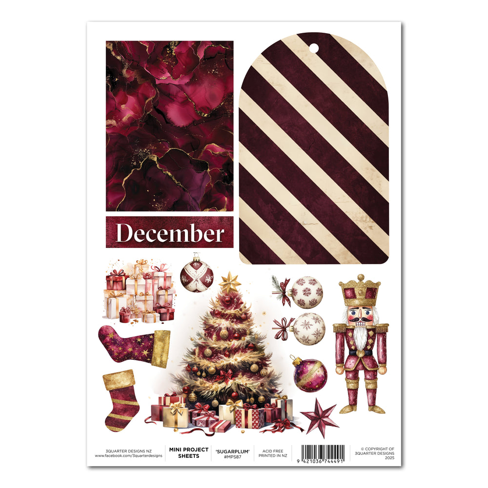 3Quarter Designs Couronne de Noël Sugarplum - Fiche Mini Projet