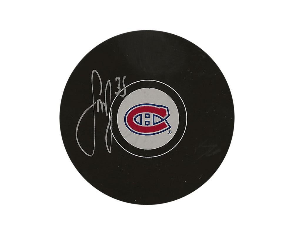 Sam Montembeault Autographed Montreal Canadiens Autograph Model Puck