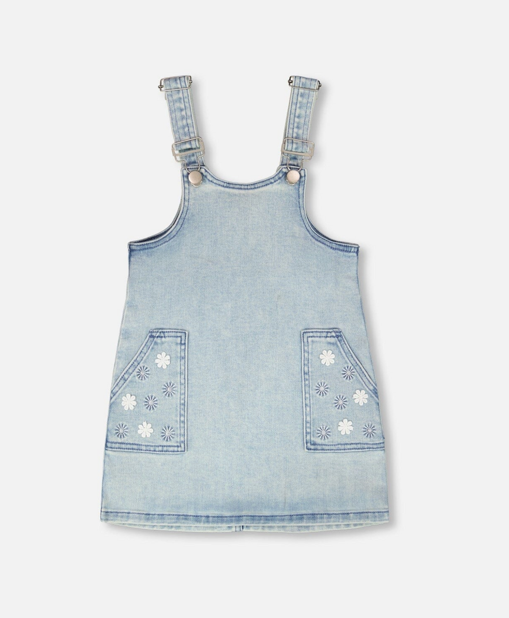 Denim Overall Dress | Light Blue Denim | Duex par Deux