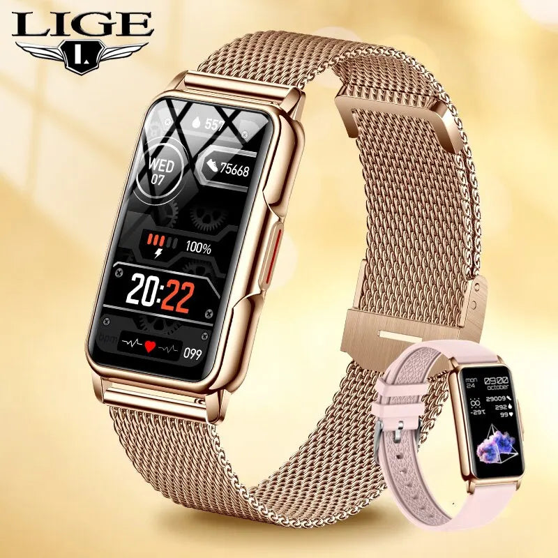 LIGE Smart Watch Women Full Touch Screen Bluetooth Call IP67 Waterproof Sports Fitness Tracker Smartwatch Women — 777tech