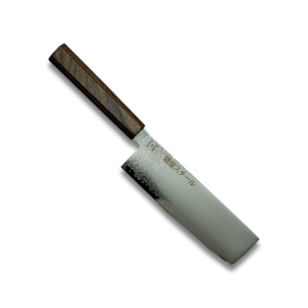 Série Seiryū (青龍) - Couteau Nakiri 170 mm en acier Damas VG10