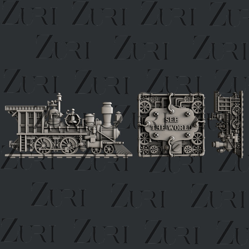 Zuri Designs Locomotive Steampunk Set 2