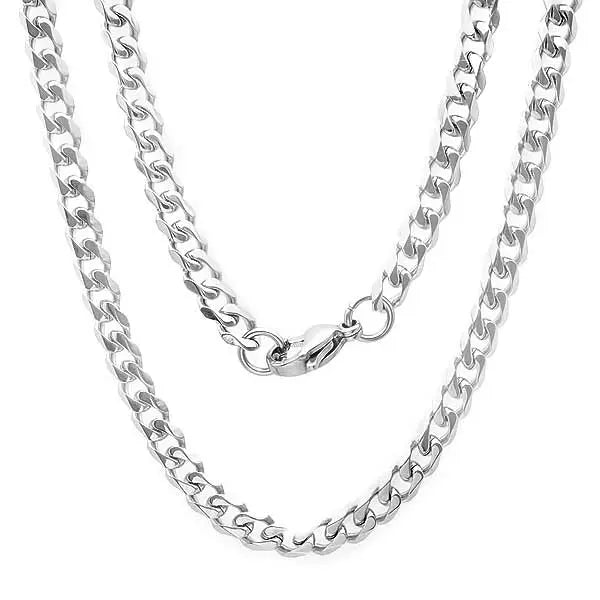 Collier chaîne cubaine fine Steeltime