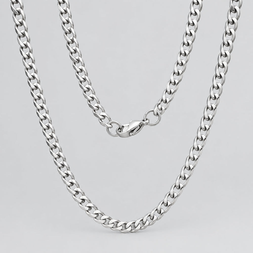 Collier chaîne cubaine fine Steeltime