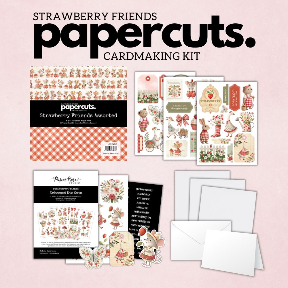Strawberry Friends Papercuts Cardmaking Kit 34920