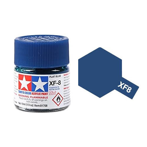 Tamiya Acrylique XF-8 Bleu Insigne Mat Bouteille Mini 10 ml (1/3 oz)