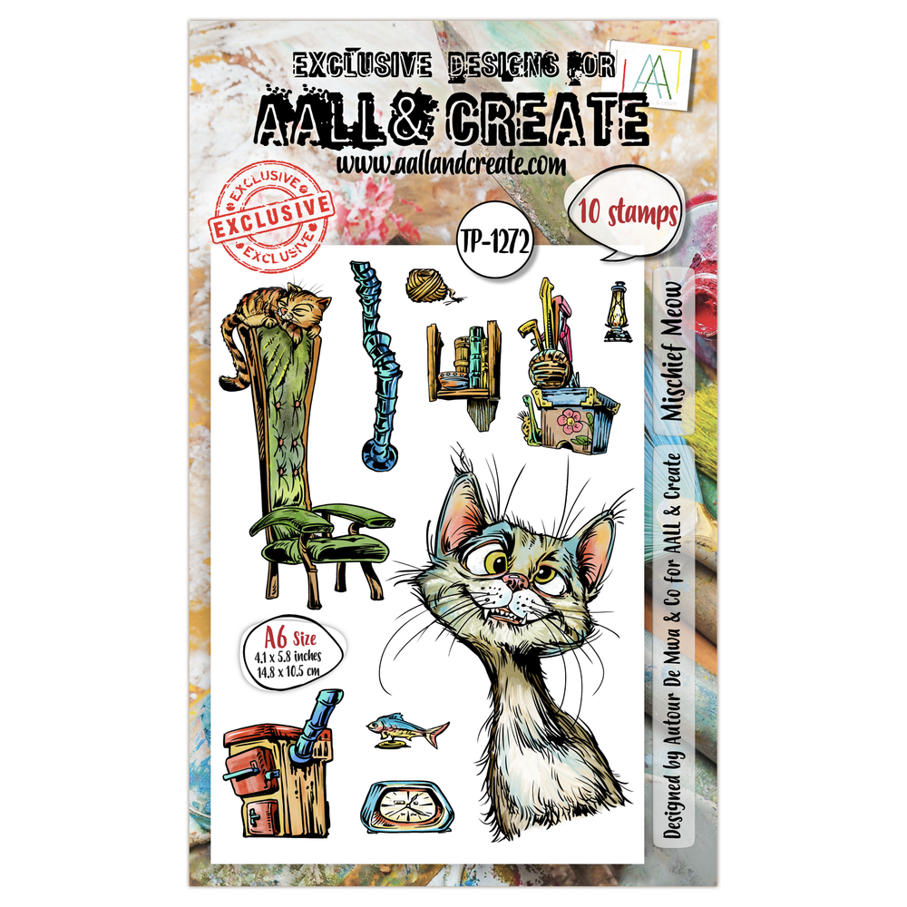 AALL and Create - Set de tampons A6 - Mischief Meow