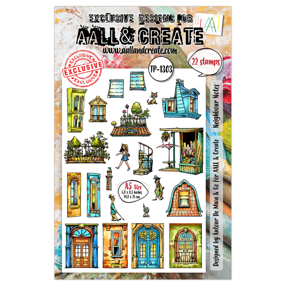AALL and Create - A5 Stamp Set - Neighbour Notes
