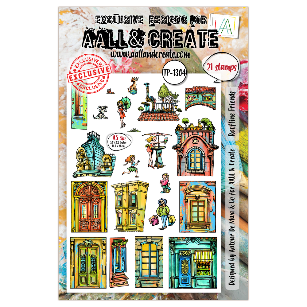 AALL and Create - Set de tampons A5 - Roofline Friends