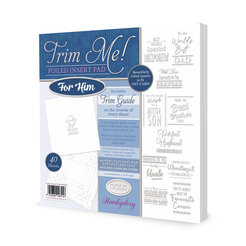 Bloc d'inserts métallisés Trim Me ! - Pour Lui - Argent