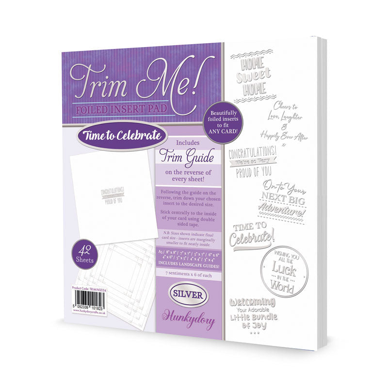 Pads d'inserts déjoués Trim Me! - Il est temps de célébrer - Argent
