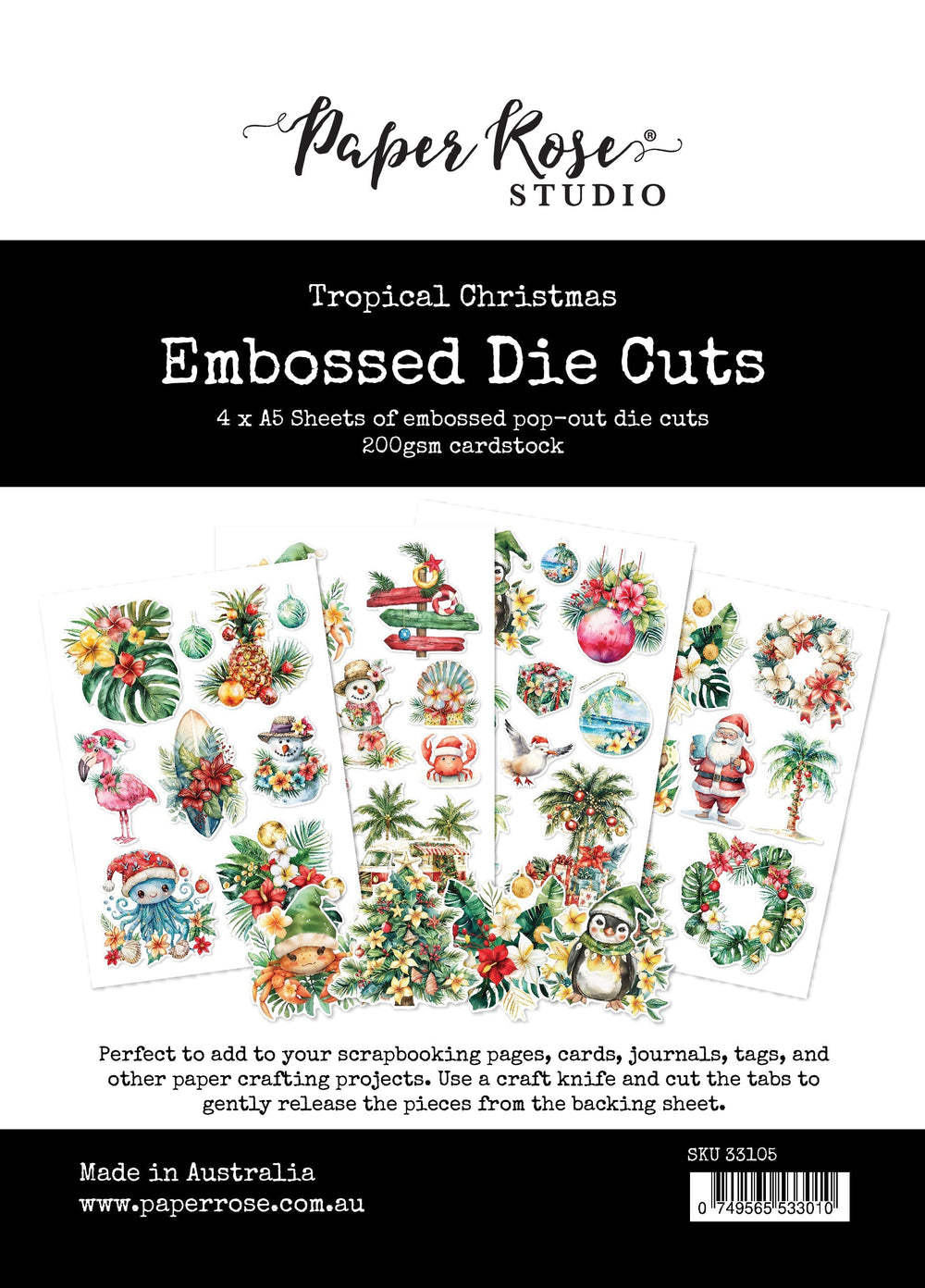 Tropical Christmas Embossed Die Cuts 33105 — Ecstasy Crafts