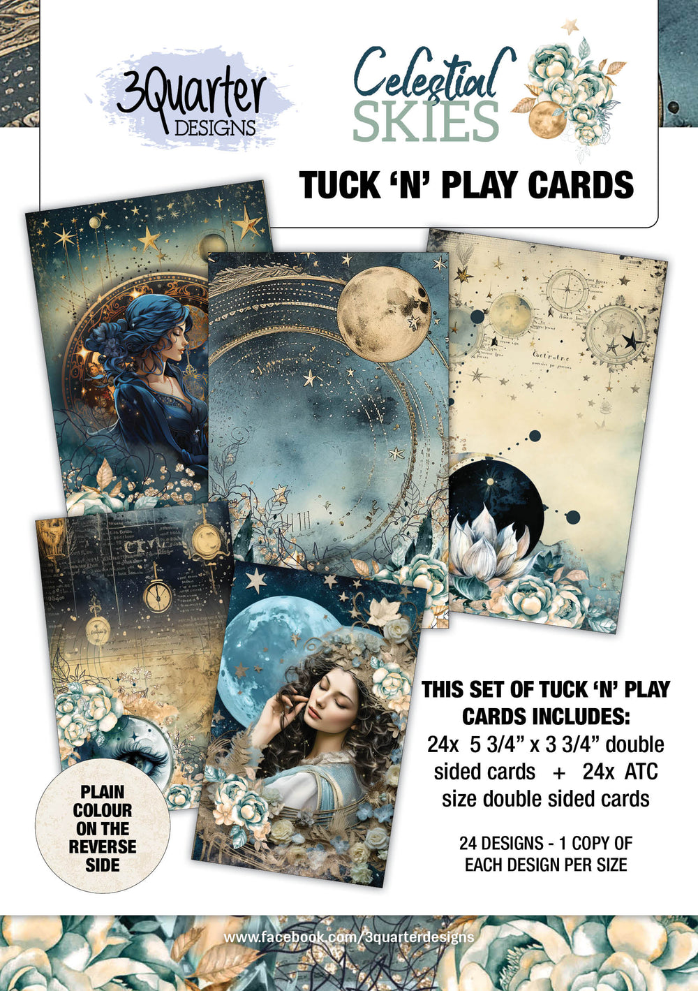 3Quarter Designs Cieux Célestes - Cartes Tuck N Play