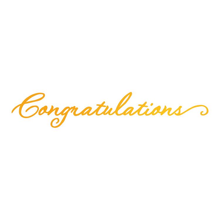 Ultimate Crafts Hotfoil Stamp - Congratulations — Ecstasy Crafts