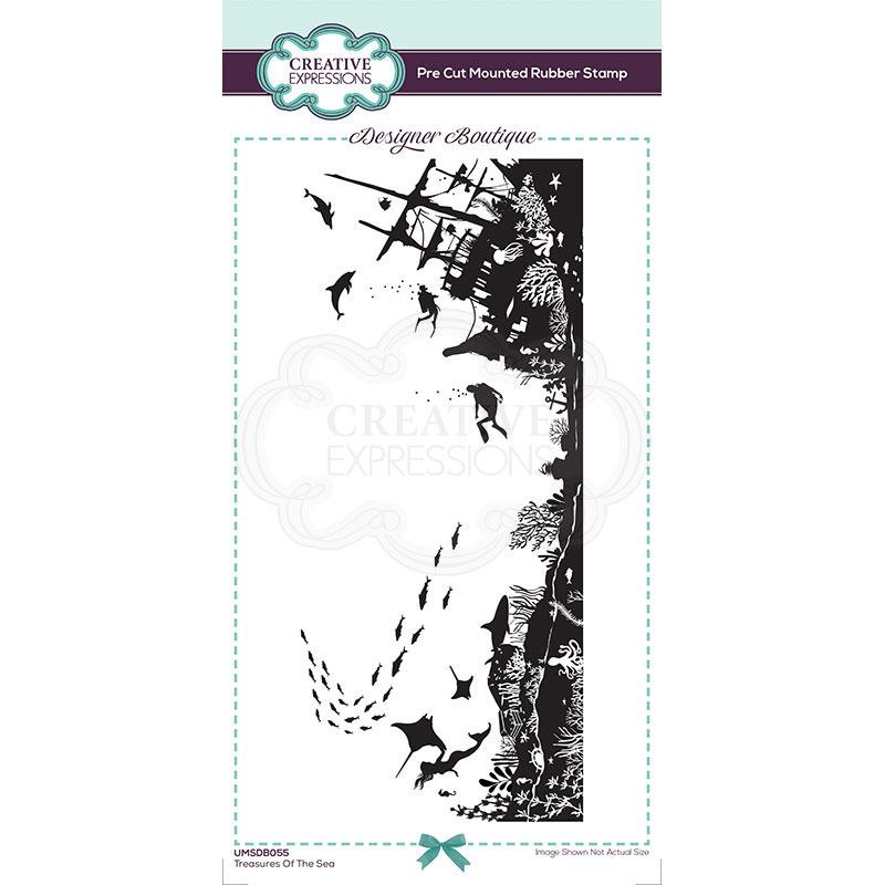 Creative Expressions Designer Boutique Collection Trésors de la Mer Tampon en Caoutchouc Découpé DL