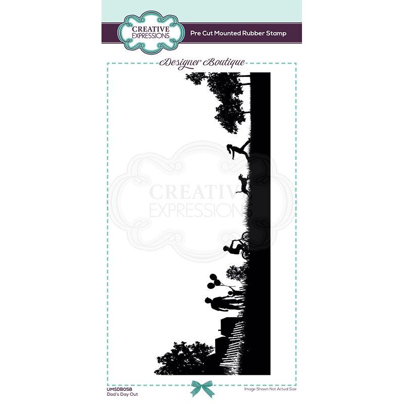 Creative Expressions Designer Boutique Collection Timbre en Caoutchouc Découpé 'Dad's Day Out' Format DL
