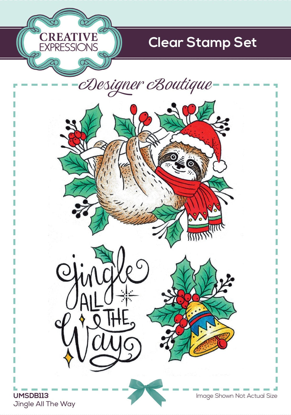 Creative Expressions Designer Boutique Jingle All The Way 6 in x 4 in Clear Stamp Set — Ecstasy Crafts