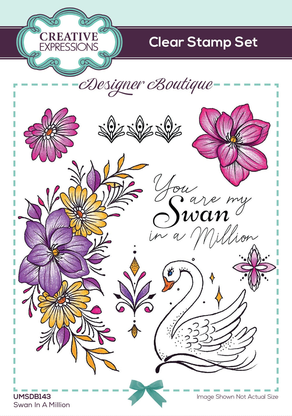 Creative Expressions Designer Boutique Tampon Cygne Exceptionnel 15,2 cm x 10,2 cm