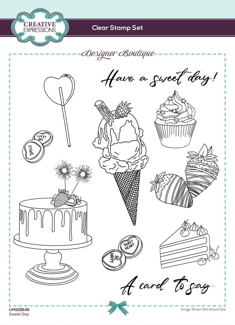 Creative Expressions Designer Boutique Tampons transparents Sweet Day 15 x 20 cm