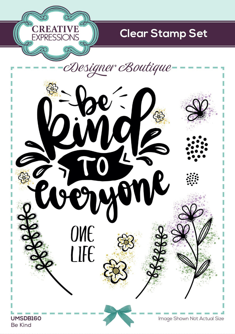 Creative Expressions Designer Boutique Tampons transparents Be Kind 15,2 x 10,2 cm