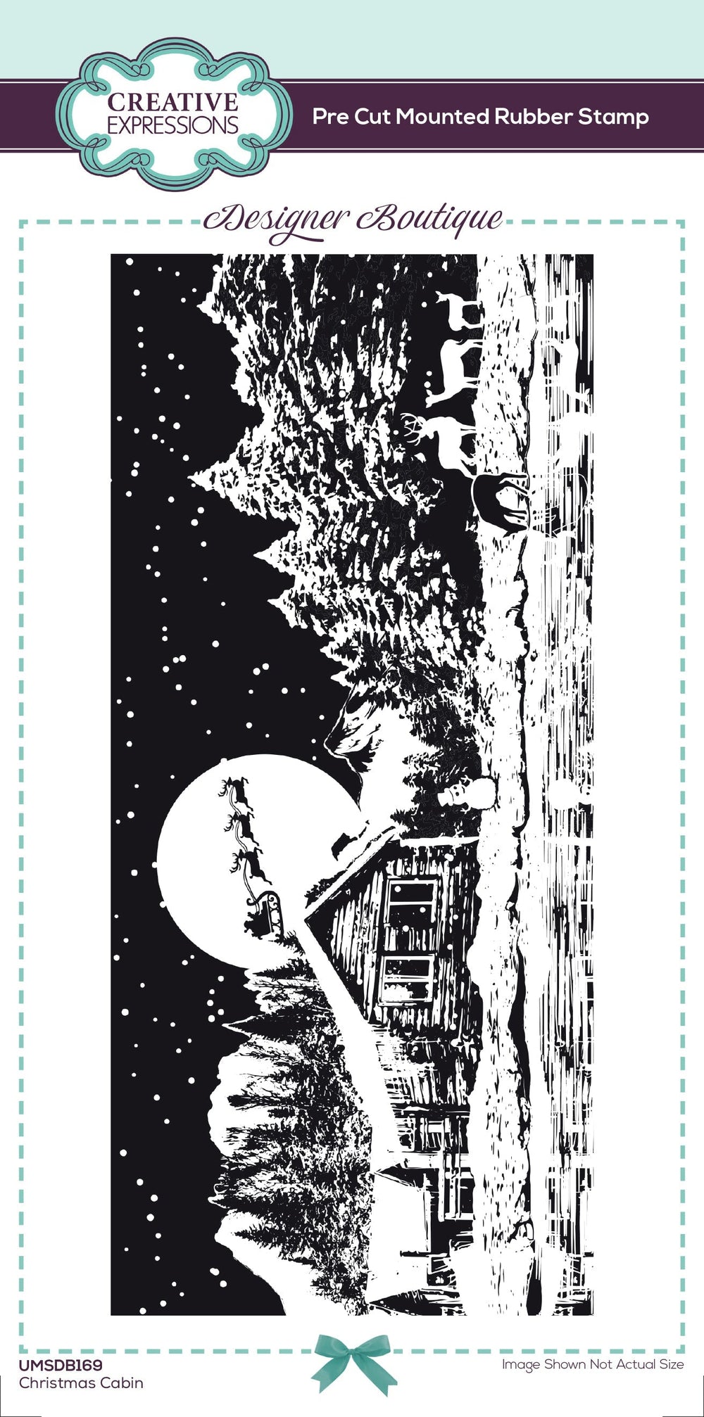 Creative Expressions Designer Boutique Christmas Cabin 4 in x 8 in Pre Cut Stamp — Ecstasy Crafts