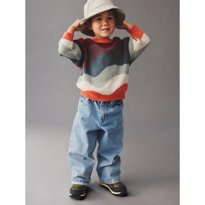 Chandail à Manches Longues Knud en Jacquard | Multi | Blé Enfants
