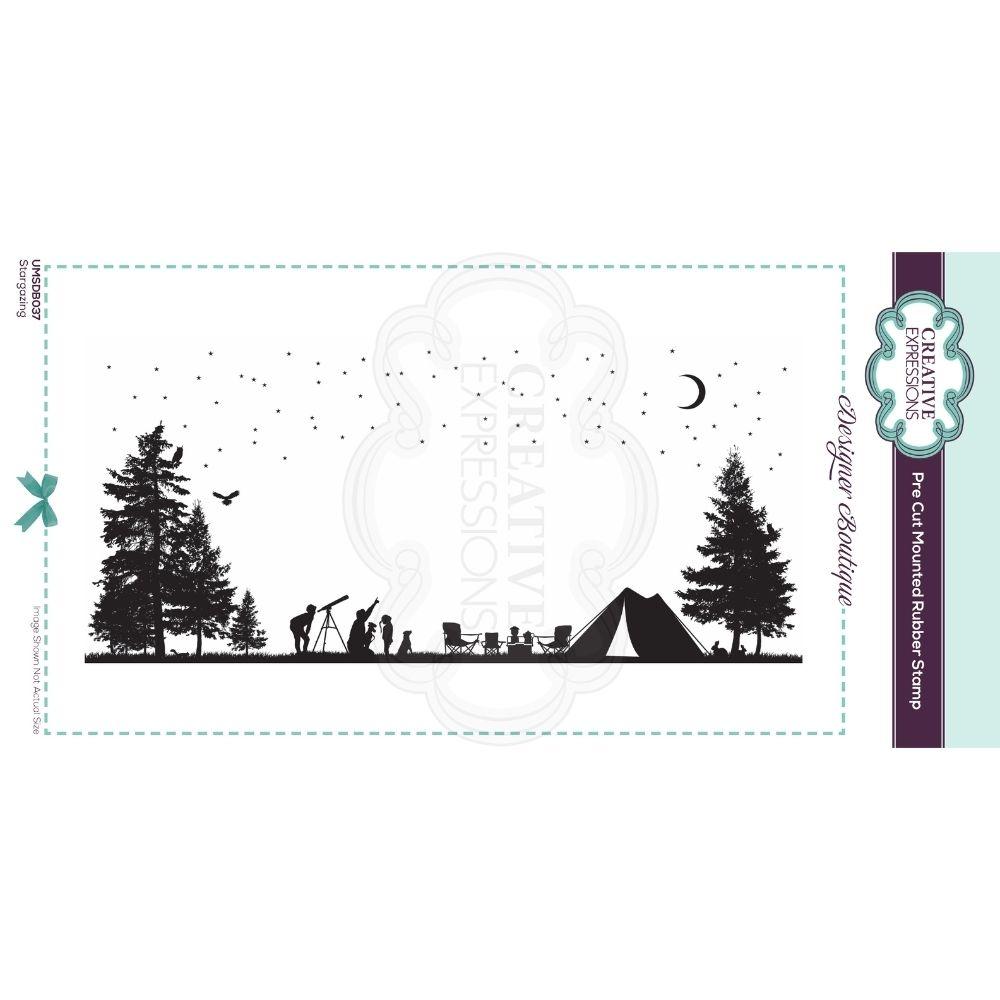 Timbre en caoutchouc prédécoupé Collection Boutique Designer Stargazing DL