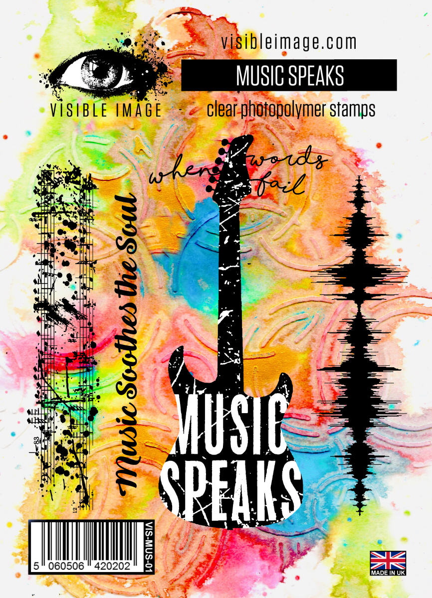Visible Image Music Speaks - Lot de tampons A6