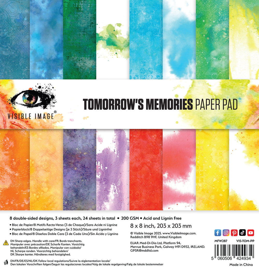 Bloc de papier Visible Image Souvenirs de demain 20,3 cm x 20,3 cm