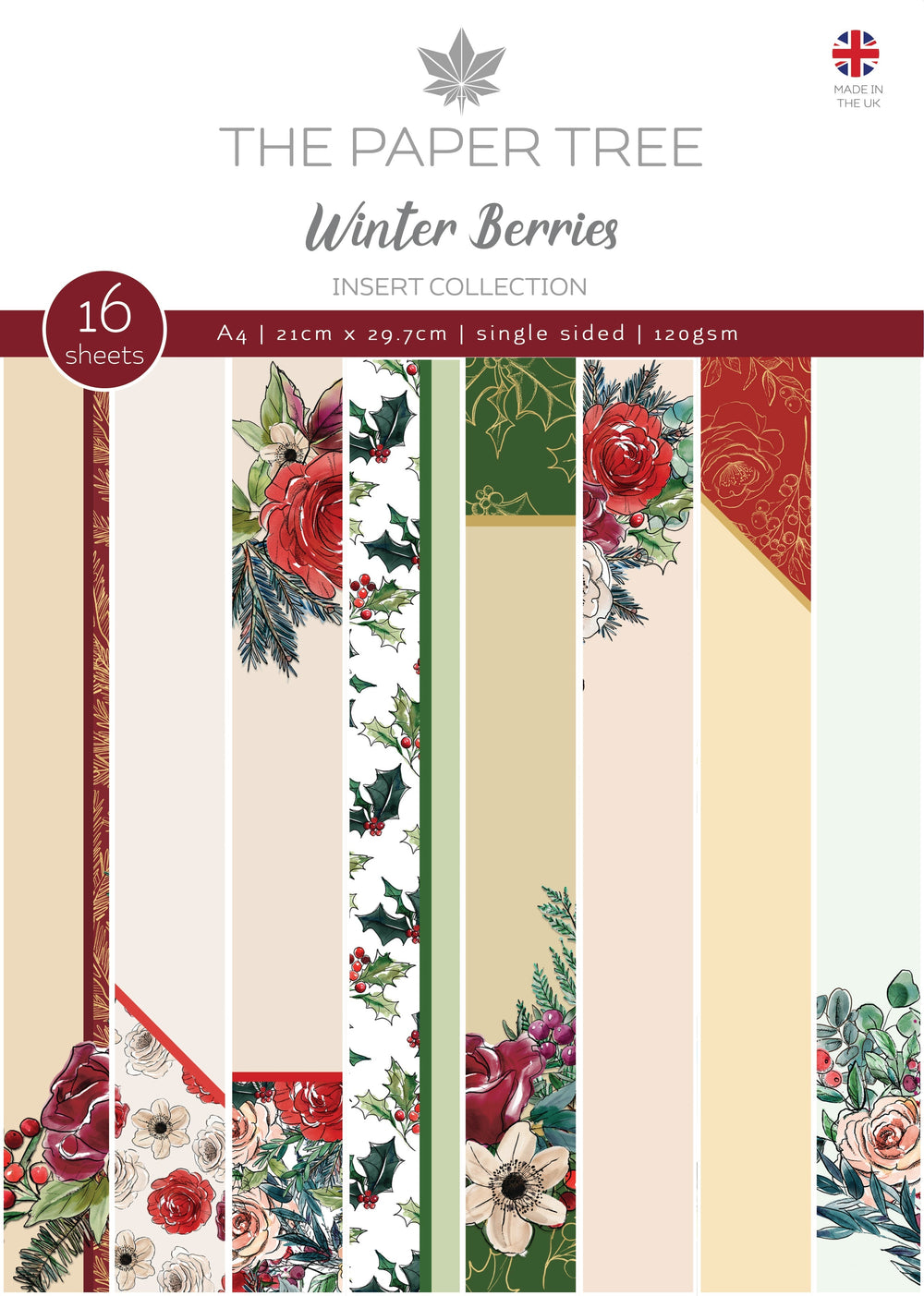 La collection d'inserts A4 « Baies d'hiver » de The Paper Tree
