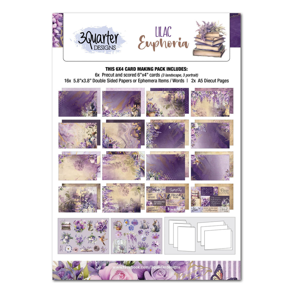 Paquet de cartes 10x15 Lilac Euphoria 3Quarter Designs