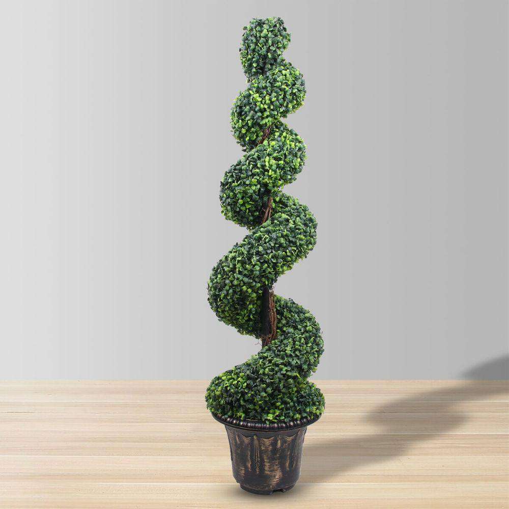 Arbuste artificiel en spirale Wells en pot (plusieurs tailles)