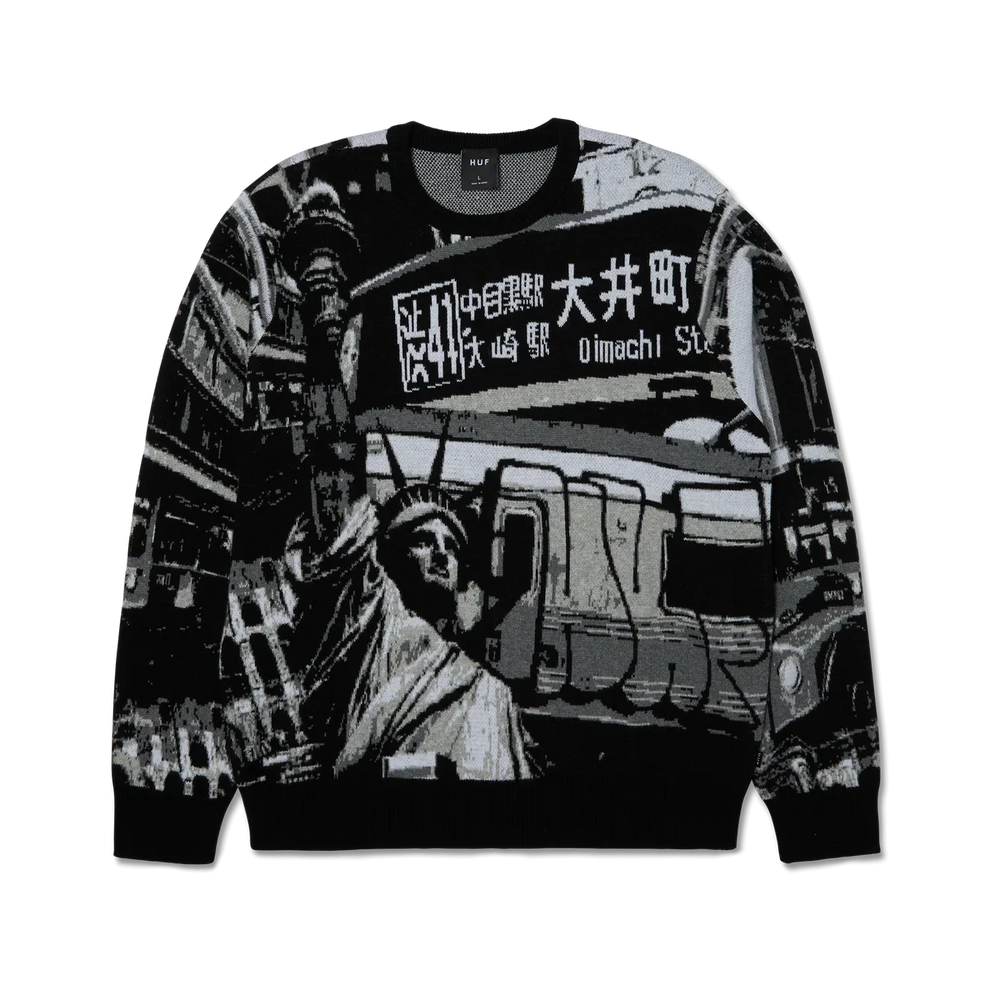 Chandail HUF 'Worldwide Commuter' - Noir