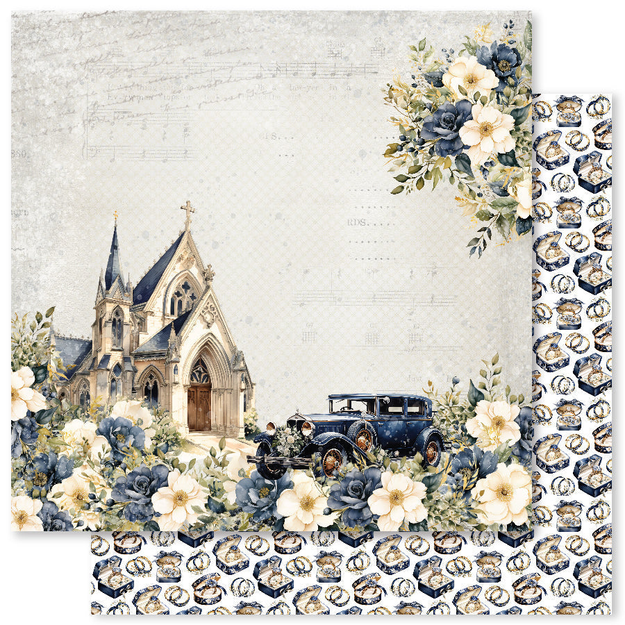 Wedding Blooms B 12x12 Paper (12pc Bulk Pack) 31707 — Ecstasy Crafts