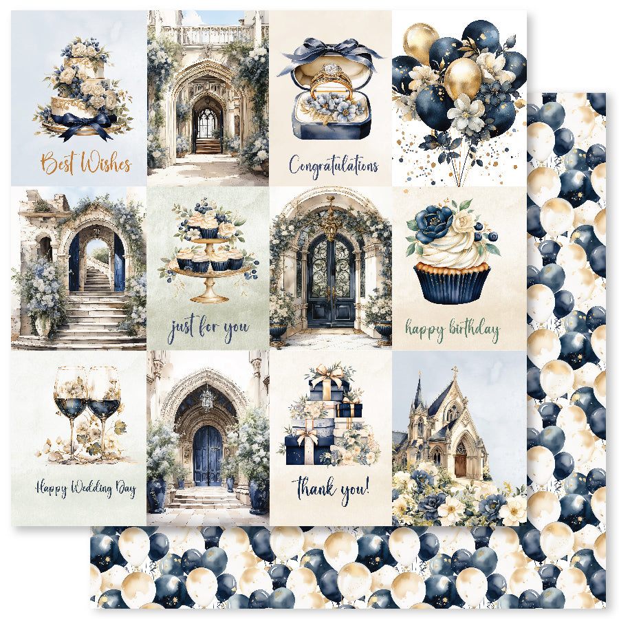 Wedding Blooms E 12x12 Paper (12pc Bulk Pack) 31716 — Ecstasy Crafts