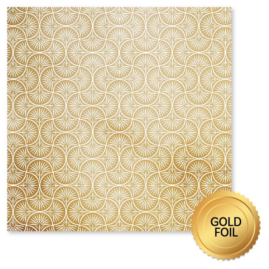 Wedding Joy Foil Gold A 12 x 12 Paper (6 pc Bulk Pack) 34512 — Ecstasy Crafts