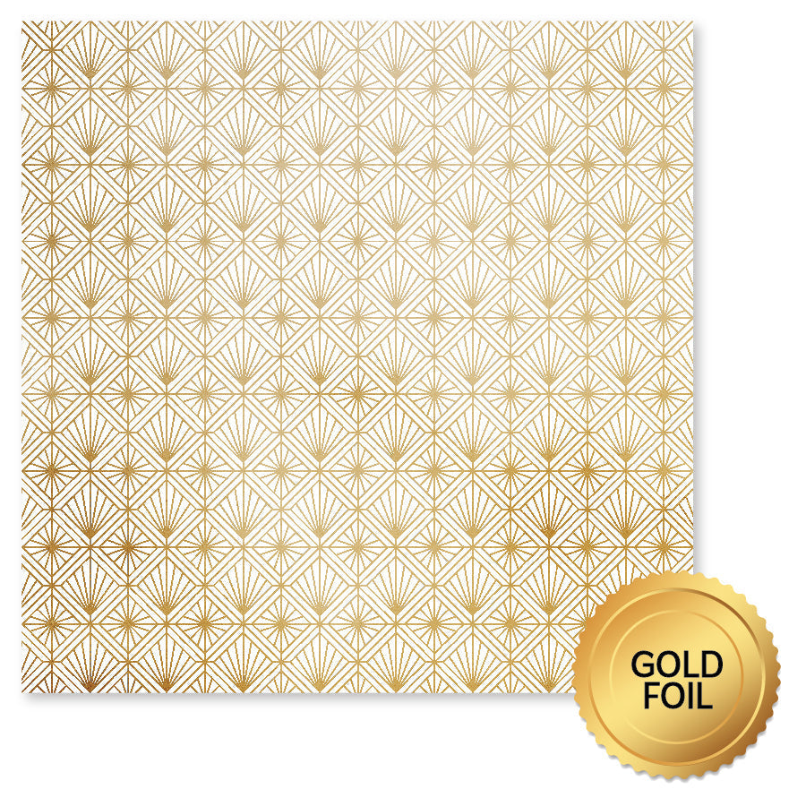 Wedding Joy Foil Gold B 12 x 12 Paper (6 pc Bulk Pack) 34515 — Ecstasy Crafts