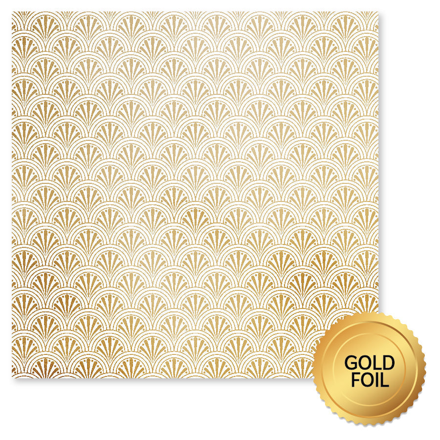 Wedding Joy Foil Gold D 12 x 12 Paper (6 pc Bulk Pack) 34521 — Ecstasy Crafts