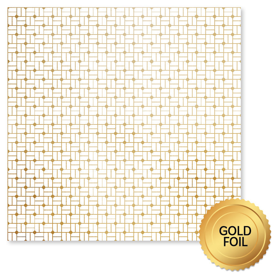 Wedding Joy Foil Gold E 12 x 12 Paper (6 pc Bulk Pack) 34524 — Ecstasy Crafts