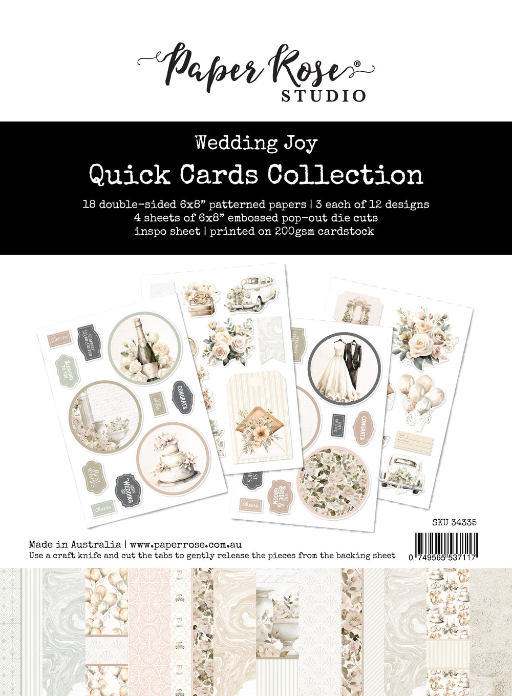Kit de cartes rapides Joie de mariage 34335