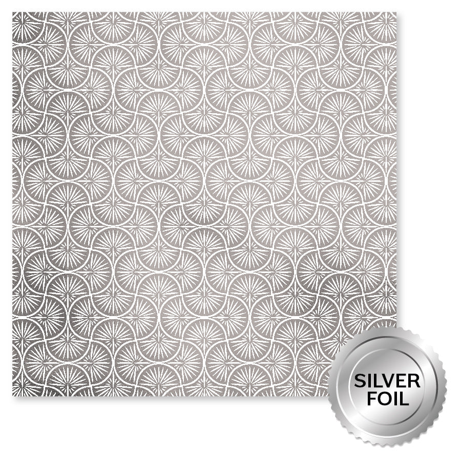Wedding Joy Foil Silver A 12 x 12 Paper (6 pc Bulk Pack) 34536 — Ecstasy Crafts