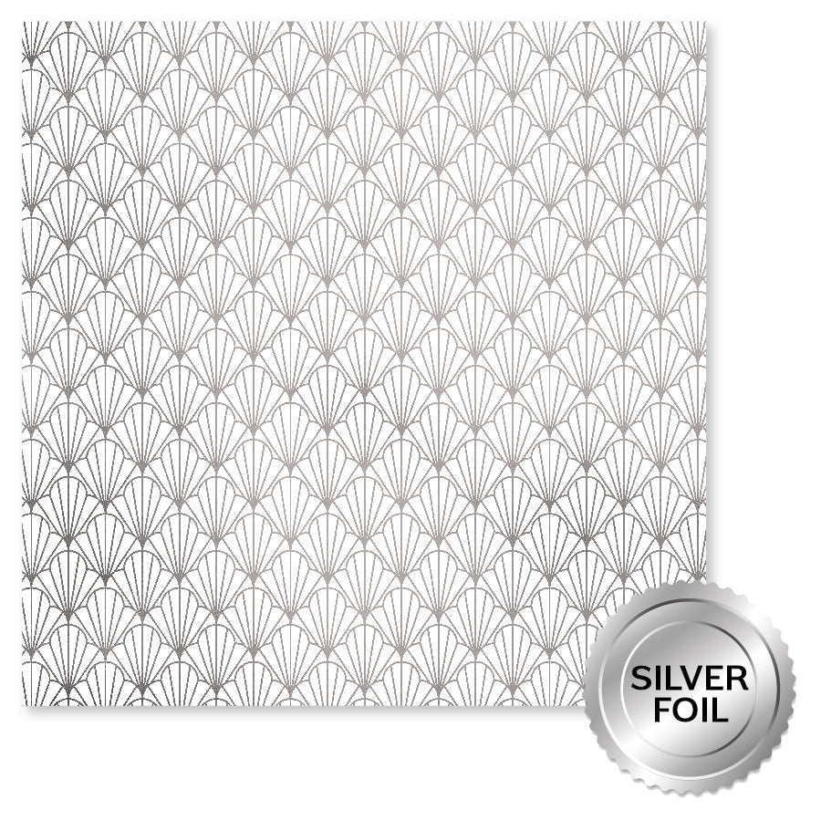 Wedding Joy Foil Silver F 12 x 12 Paper (6 pc Bulk Pack) 34551 — Ecstasy Crafts