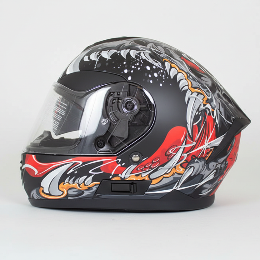 West Coast Leather Monster Skull Full Face Motorcycle Helmet — Boutique of Leathers/Open Road