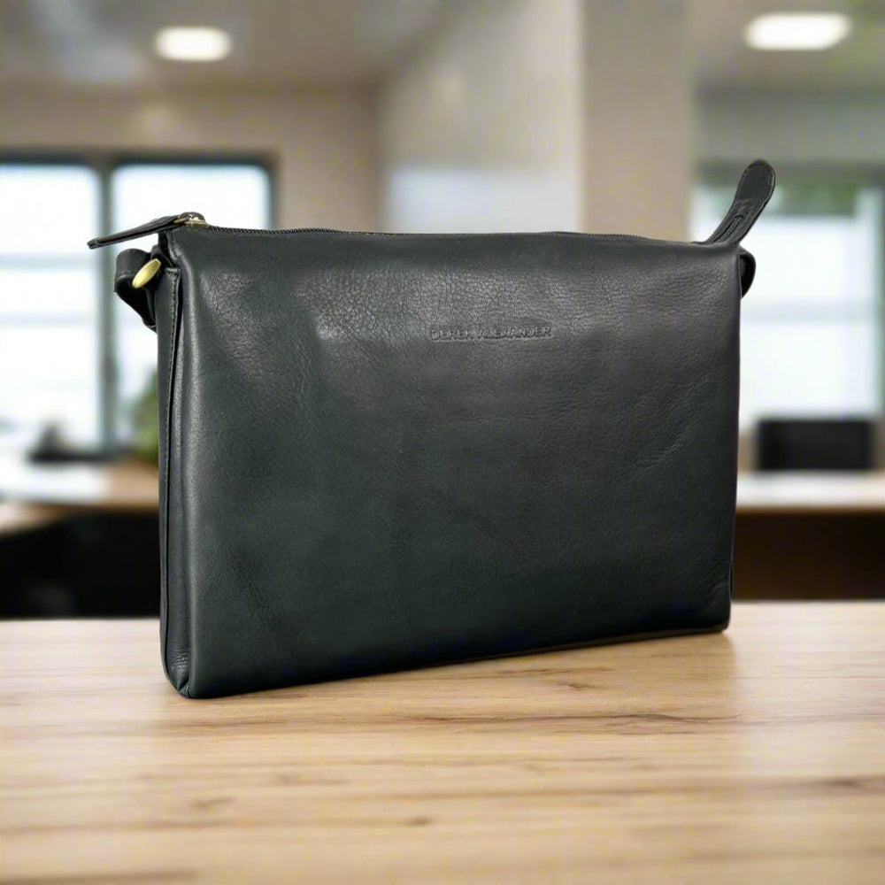 Derek Alexander Zip Top Leather Crossbody Bag — Boutique of Leathers/Open Road