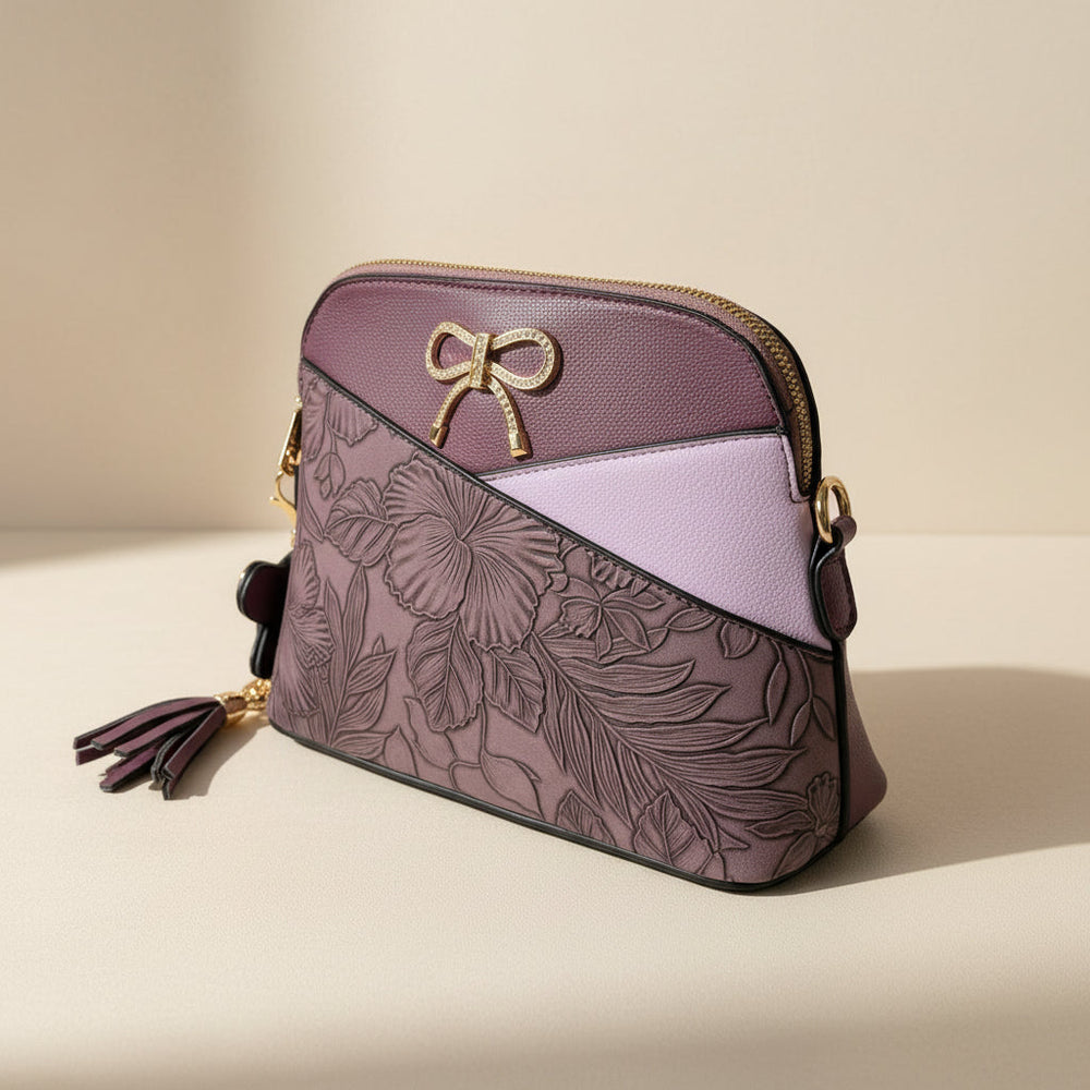 Sac bandoulière en similicuir avec motif floral Temptation Italy